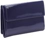 Mato Grosso Portefeuille Femme Cuir Finition Vernis Protection RFID Bleu