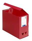 Viquel Maxi Doc - Archiefdoos opbergdoos van polypropyleen kunststof - doos met grote capaciteit - rug 120 mm - rood