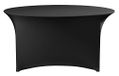 HENDI Tafelhoes, rond, strijkvrij, Easy-Jersey, zwart, ø1800x760mm