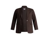 Base Level Curvy Icecat Base Level Curvy regular blazer donkerbruin