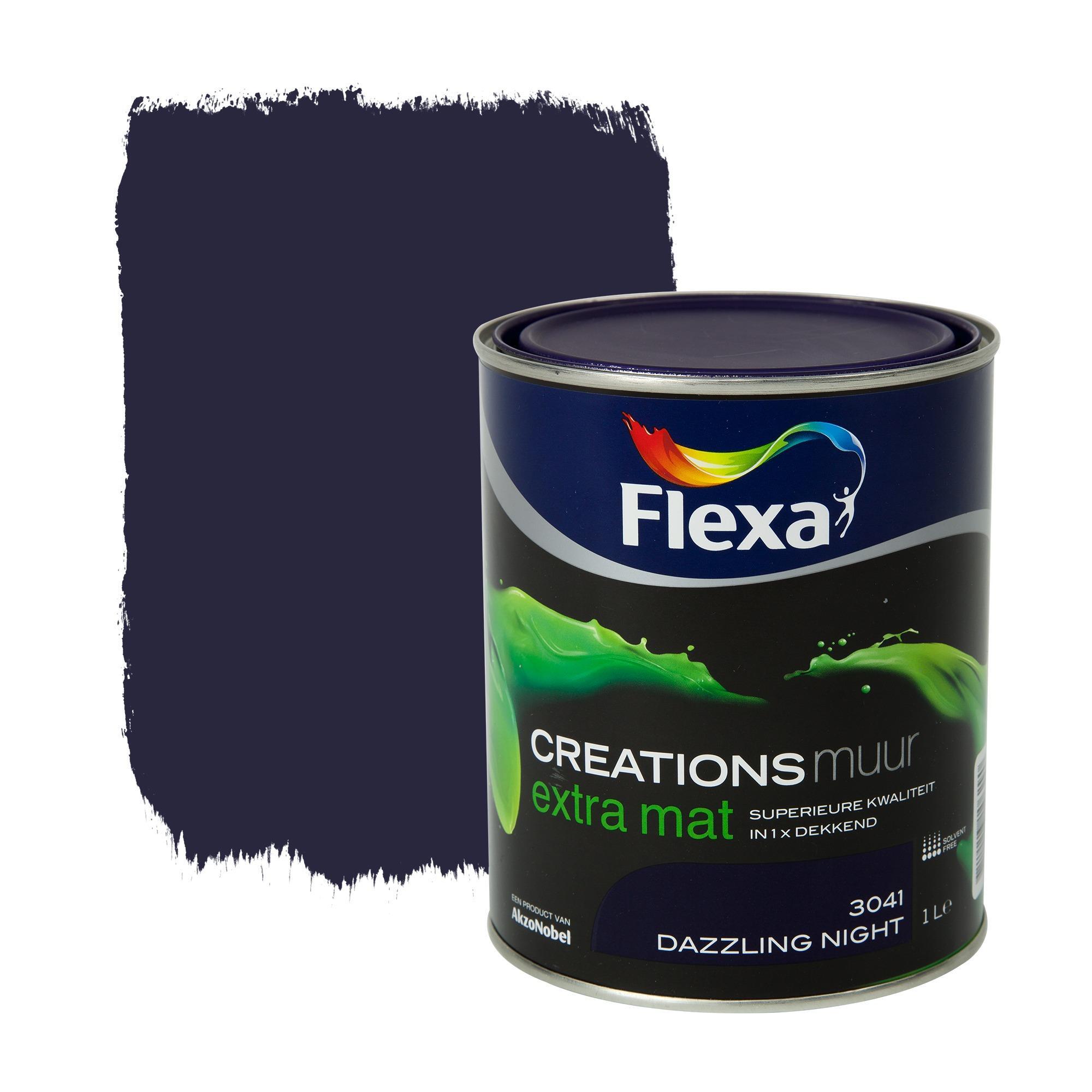 FLEXA Creations muurverf dazzling night extra mat 1 liter
