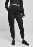 Urban Classics High Waist Cargo Trousers Dames Stoffen broek - Zwart - S