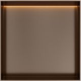 Hotbath &More Inbouwnis - 30 x 30 x 10 cm - Frameless - met LED-verlichting - Tuscan Bronze