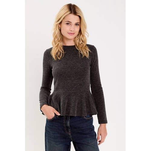 Cache Cache Peplum Top Antraciet