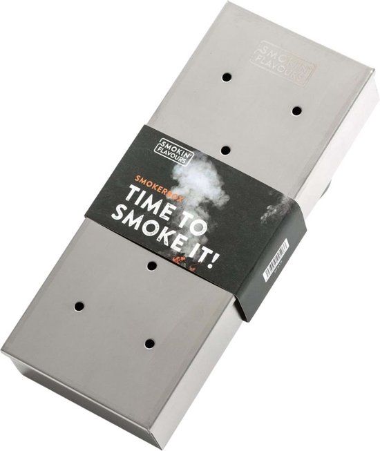 Smokin' Flavours Smokerbox RVS - Zilver grijs - 23 cm