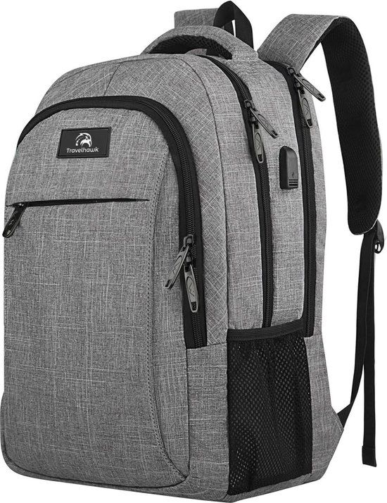 Travelhawk Rugzak - 28L - 15.6 Inch - Grijs