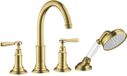 Hansgrohe AXOR Montreux 4-gats tegelrandenmontage, hefboomgrepen, 196mm uitsprong, messing