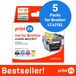 print24 Inktcartridges voor Brother LC421XL, multipack (BK/C/M/Y), 5 stuks