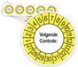 Merkloos / Sans marque Ricard Keuringsstickers Volgende Controle 2027 | 50 stuks, Ø 35 mm | Buiten Geel