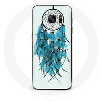 Maniacase Hoesje voor Samsung Galaxy S7 Edge Blauwe Dromenvanger Witte Achtergrond