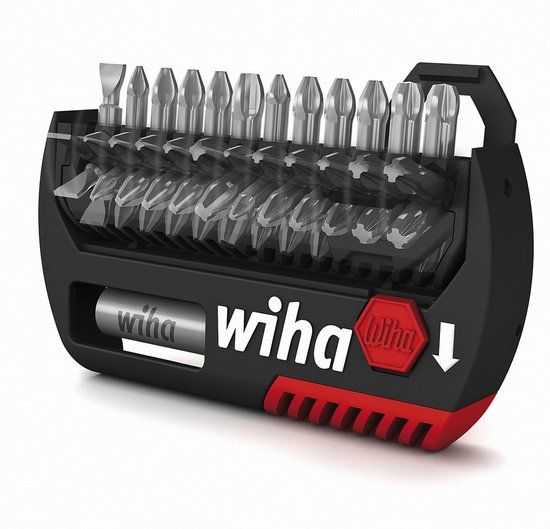 Wiha Bitset FlipSelector Standard 25mm (¼″) SL / PH / PZ / Zeskant / TORX® met riemclip - 15-delig - 39083