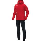 Jako - Hooded Tracksuit Classico Woman - Rood - Polyester - Maat 42