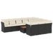 vidaXL 11-delige Loungeset met Kussens, Poly Rattan, Zwart