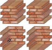Nevolis 40-pack 3D Wall Panels Stone Look Self-Adhesive 30 x 30 cm Cladding Waterproof PVC Brick Wallpaper Indoor Outdoor Business Spaces
