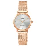 Q&Q Montre bracelet C35A-007PY Dames Analoge Couleur rosé Métal Mesh