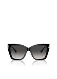 Zonnebril, Jimmy Choo JC 5012 Zonnebril Zwart/Donkergrijs 54/19/140 Dames