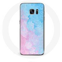 Maniacase Hoesje voor Samsung Galaxy S6 Roze Blauw Achtergrond