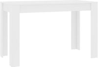 vidaXL Eettafel - 120x60x76 cm - Bewerkt Hout - Wit