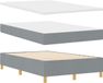 vidaXL Boxspringbed met hoofdeinde, lichtgrijs, 200 x 120 cm, stof