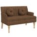 VidaXL Banc avec coussins 113x64,5x75,5 cm suédine marron