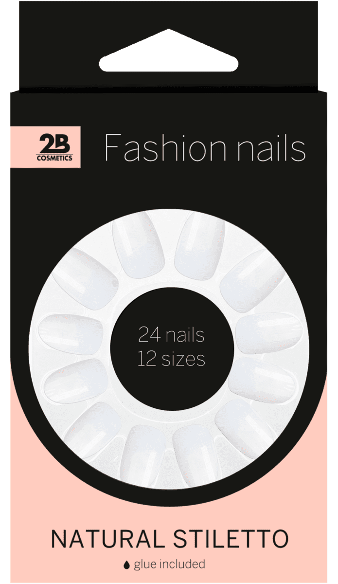 2b Nails Natural Stiletto