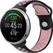 Strap-it Bracelet de montre connectée en silicone - Convient pour Polar Ignite - Noir/Rose