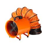 VEVOR Draagbare ventilatorventilator, 10 inch 380 W 1893 CFM Heavy Duty Cilinder axiale uitlaatventilator met 33ft kanaalslang, industriële ventilator voor ventileren werkplaatsen, besloten ruimte