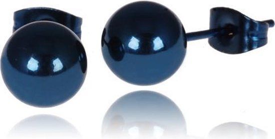 LGT JWLS LGT Jewels Stud oorbellen Bol 4mm Blauw