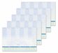SIGEL H6350/5 papieren bureauonderleggers, weekplanner design met tijdrooster en kalender voor 3 jaar, A2 (59, 5 x 41 cm), blauw en wit, 5 x 30 vellen