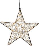 Anna's Collection LED ster 300 lampjes flash zwart Ø 36cm, classic warm