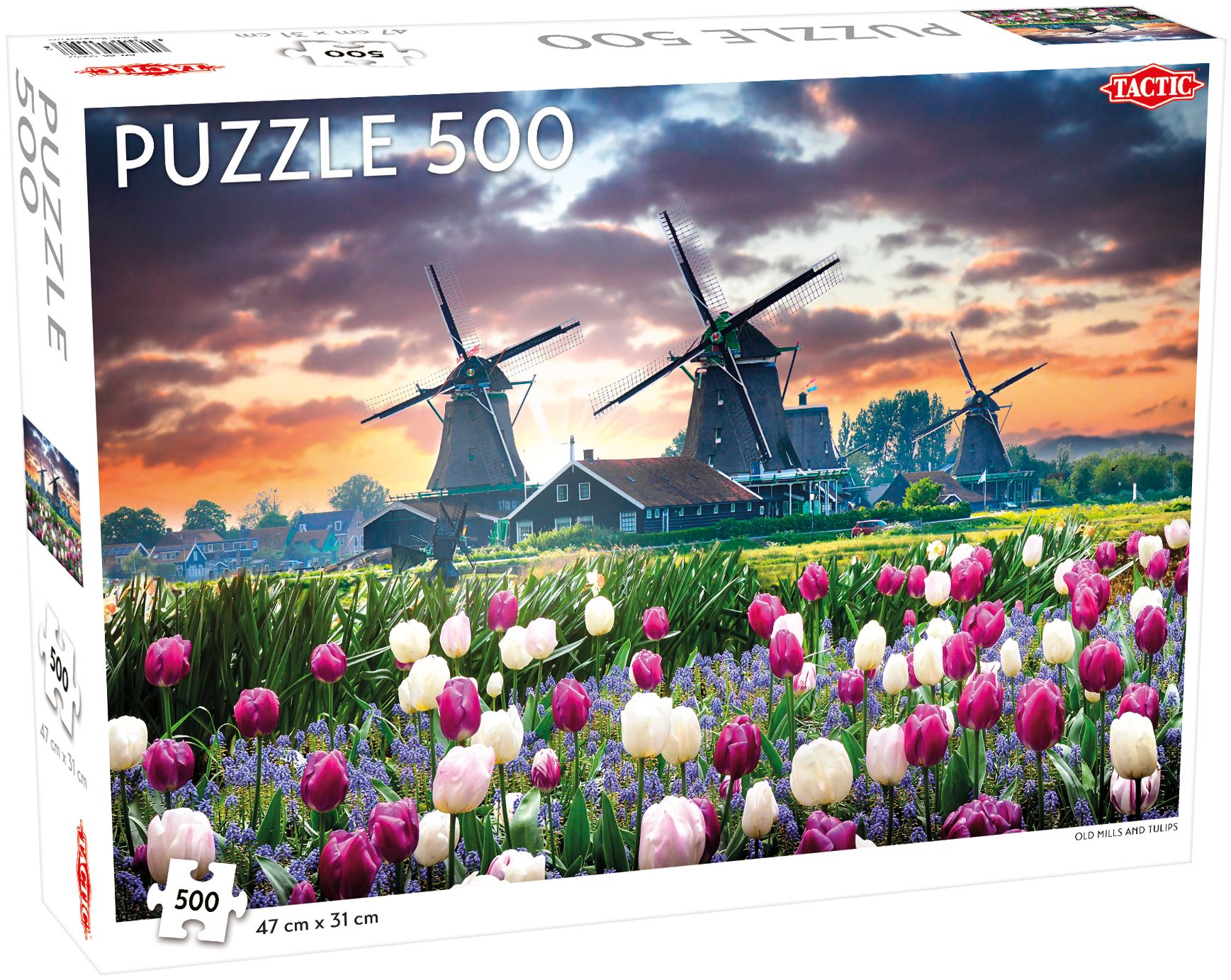 Tactic Landscape: Old Mills and Tulips - 500 pieces