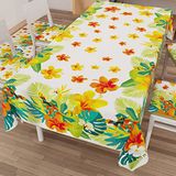 PETTI Artigiani Italiani - Tafelkleed, vlekbestendig, rechthoekig, voor keukentafel, design: Tropical, 03 x 12 zitplaatsen (140 x 240 cm), 100% Made in Italy