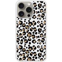 Apple iPhone 15 Leopard Verstevigd hoesje met sublimatie bedrukking