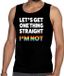 Bellatio Decorations Shoppartners Bv Lets get one thing straight - gay pride - tanktop - zwart - heren - mouwloos t-shirt - kleding - regenboog XL