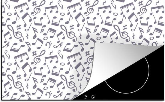 KitchenYeah® Inductie beschermer 77x51 cm - Muzieknoten - Inductiebeschermer