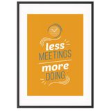 Paperflow Lijst met motiverende slogan Less Meetings More Doings 500 x 700 mm Kleurenassortiment