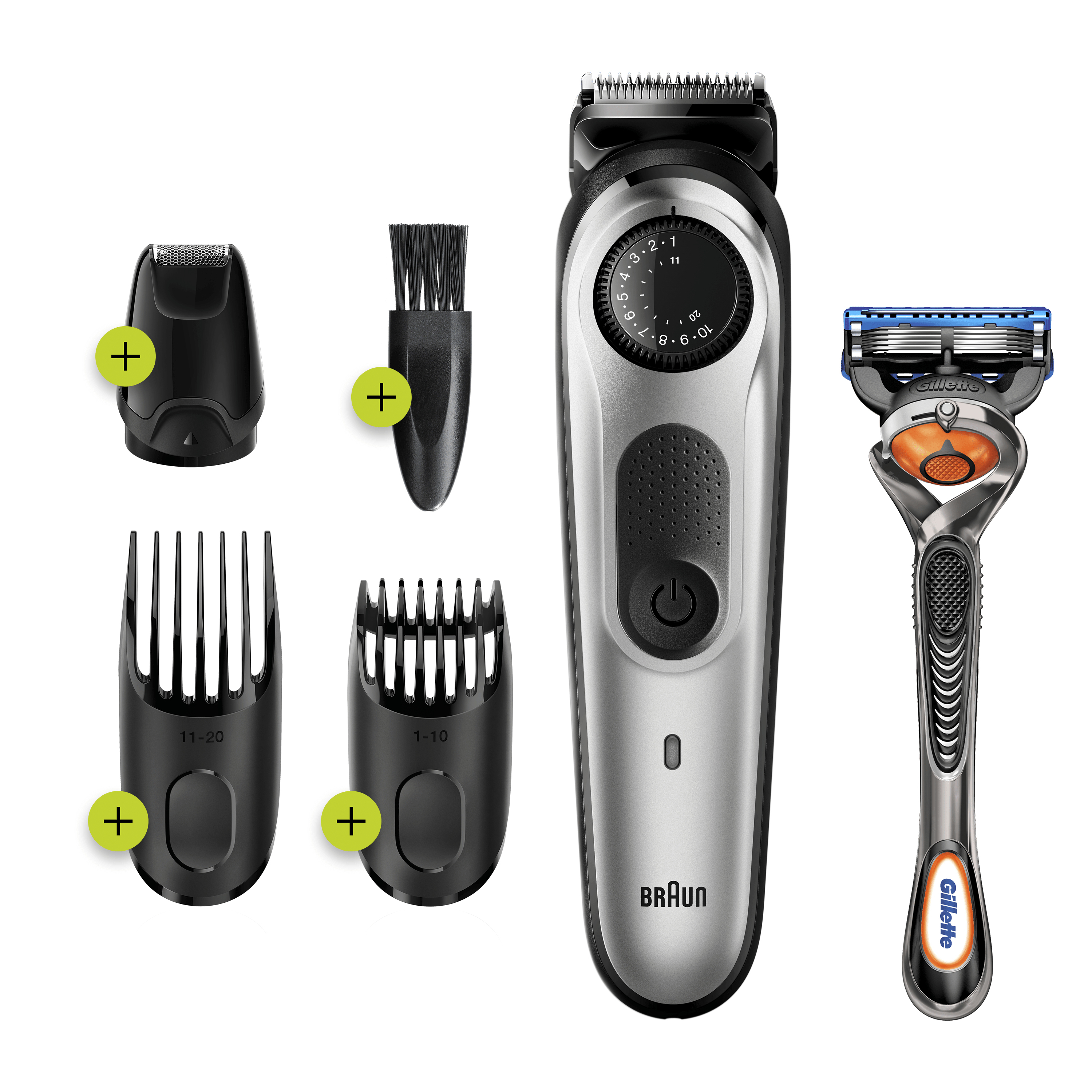 Braun   Braun BT5265 Baardtrimmer En Haartrimmer Voor Mannen, 39 Lengte-instellingen, Zwart/Metaalzilver