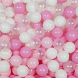 Mimii Ballen voor ballenbak 7cm 150st Blanc, transparent, rose clair, rose poudré