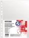 OFFICE PRODUCTS Brochurehoesjes, transparant, A4, 100 stuks, open aan de bovenkant, geperforeerde plastic hoes, transparant, 60 micron/versterkte rand