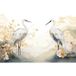 Papier peint panoramique oiseaux aigrettes 390 cm x 260 cm