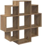 vidaXL Wandplank Artisanaal eiken 90 x 25 x 90 cm Bewerkt hout