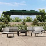 vidaXL Dubbele Parasol 449x265 cm Groen
