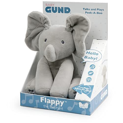 Gund - GND GBG Anmt Flappy Theolifant Git, meerkleurig, 6054485, Italiaanse versie