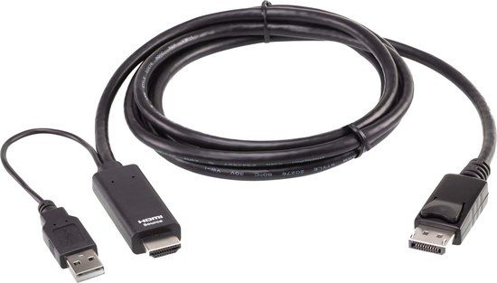 Aten 2L-7D02HDP True 4K HDMI zu DP Kabel 1,8m