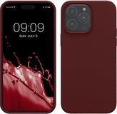 kwmobile telefoonhoesje geschikt voor Apple iPhone 14 Pro Max - Hoesje met siliconen coating - Smartphone case in bordeaux-violet