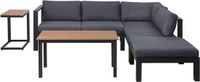 Beliani MESSINA - Loungeset voor 5 - Zwart - Aluminium