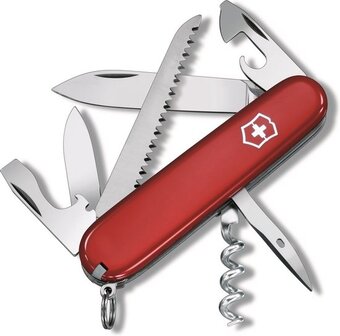 Victorinox Camper Swiss Army Knife - 13 Functions - Red