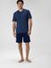 Ammann Pyjama kort ' Jeans Ringel ' blauw / donkerblauw / zwart