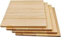 Merkloos / Sans marque Vierkante Houten Blokken 20x20x1 cm voor Knutselen en Schilderen (4 Stuks)