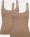 Sloggi Dames Hemd GO Brede Band Tank Top 2-Pack - Beige - XL